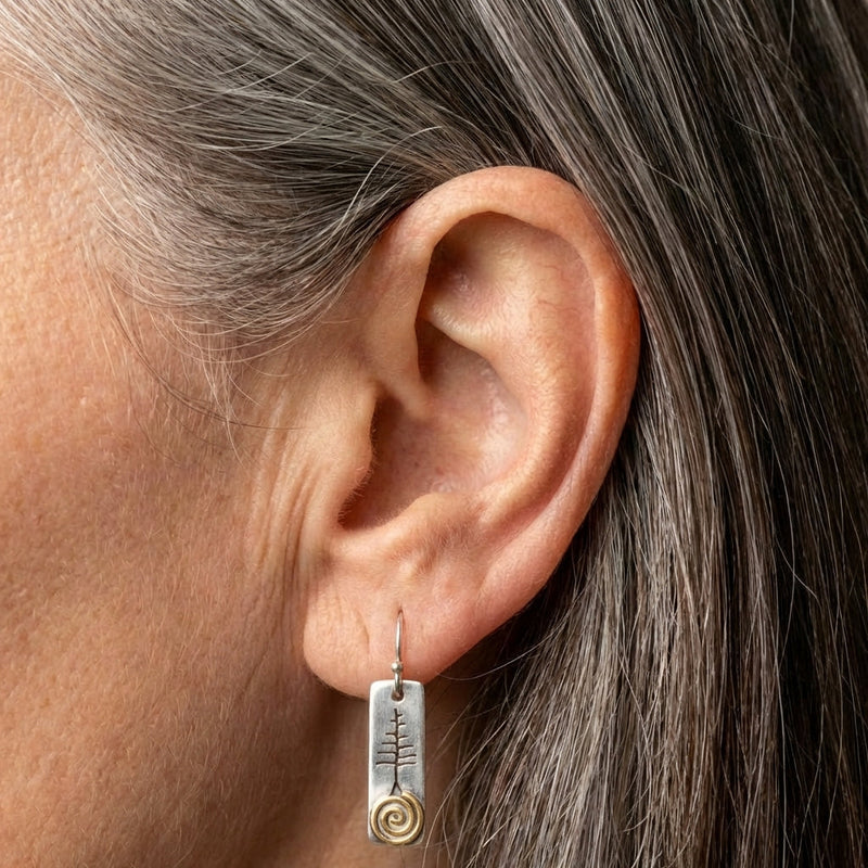 Handmade Spiral Drop Earrings