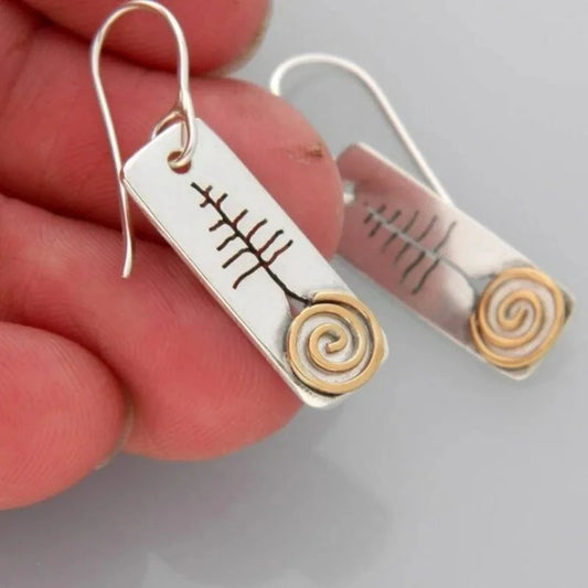 Handmade Spiral Drop Earrings