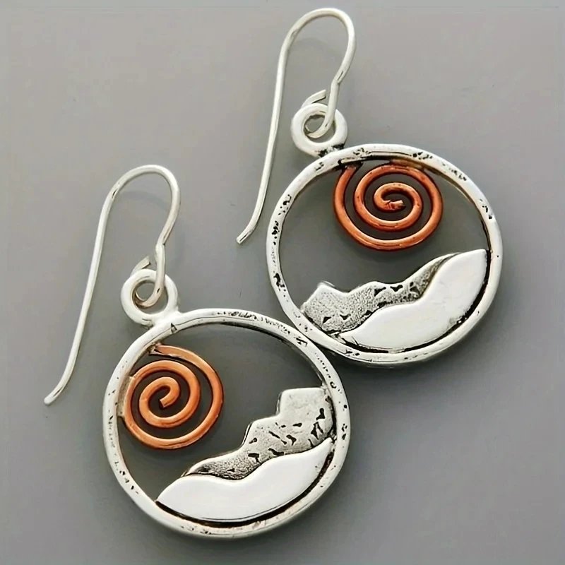 Handmade Sun Mountain Earrings