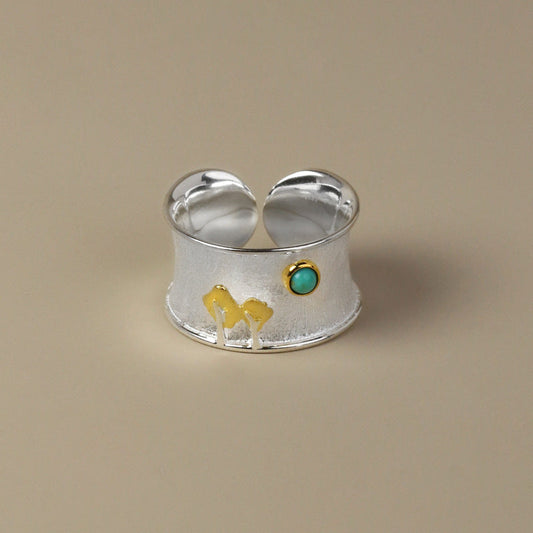 Handmade Turquoise Cuff Ring