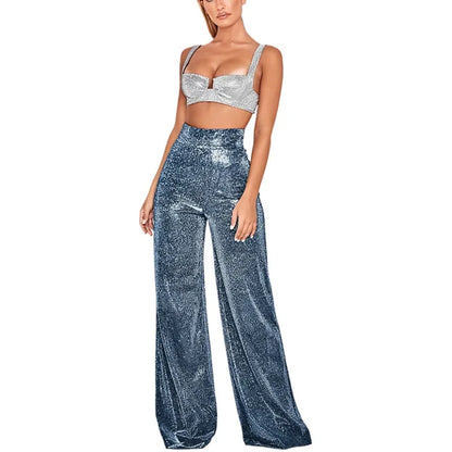 CD | Pantaloni eleganți cu talie înaltă
