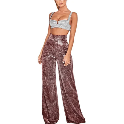 CD | Pantaloni eleganți cu talie înaltă