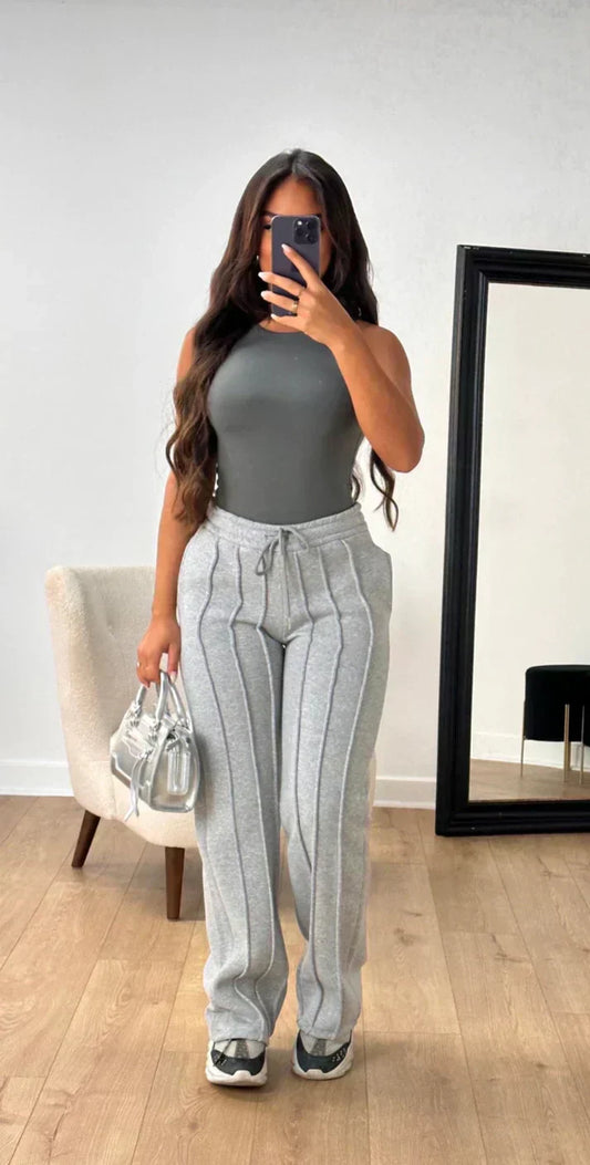 CD | Pantaloni casual cu picior lat pentru femei