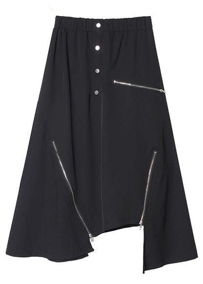 Irregular Skirt Female Summer A-line Skirt in the Long Section of Large Size Elastic Waist Wild Skirt