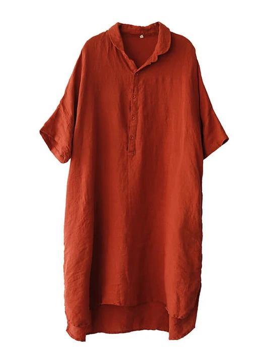 Jade Green Linen Linen Shirt Dress