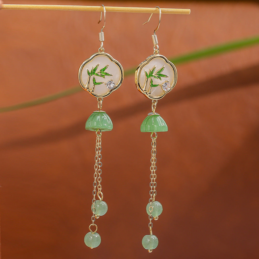 Jade Bamboo Earrings