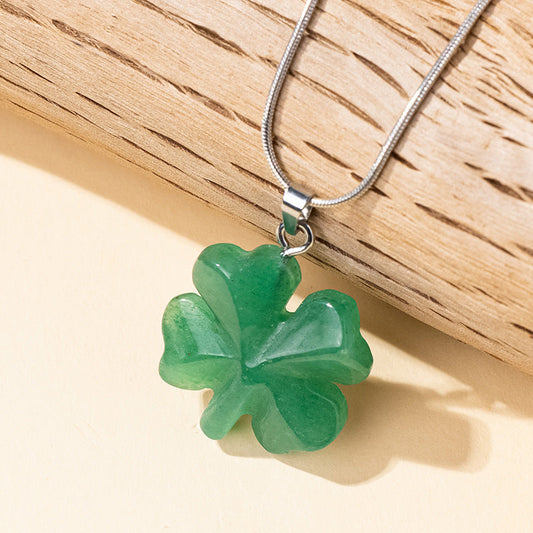 Jade Four Leaf Clover Necklace