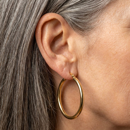 Large Hoop Earrings In Gold