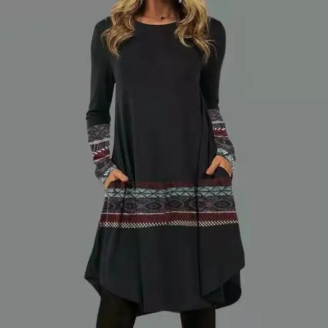 CD | Rochie midi cu mânecă lungă