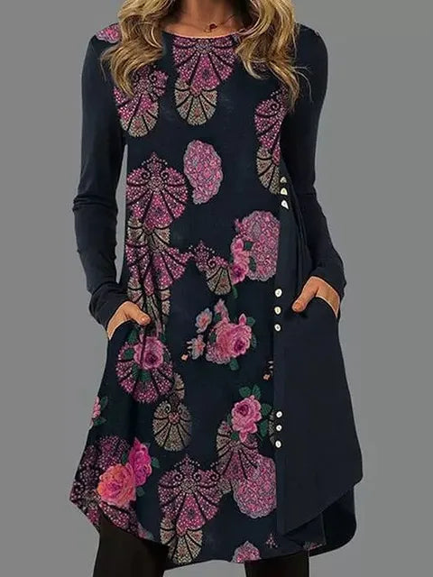 CD | Rochie midi cu mânecă lungă
