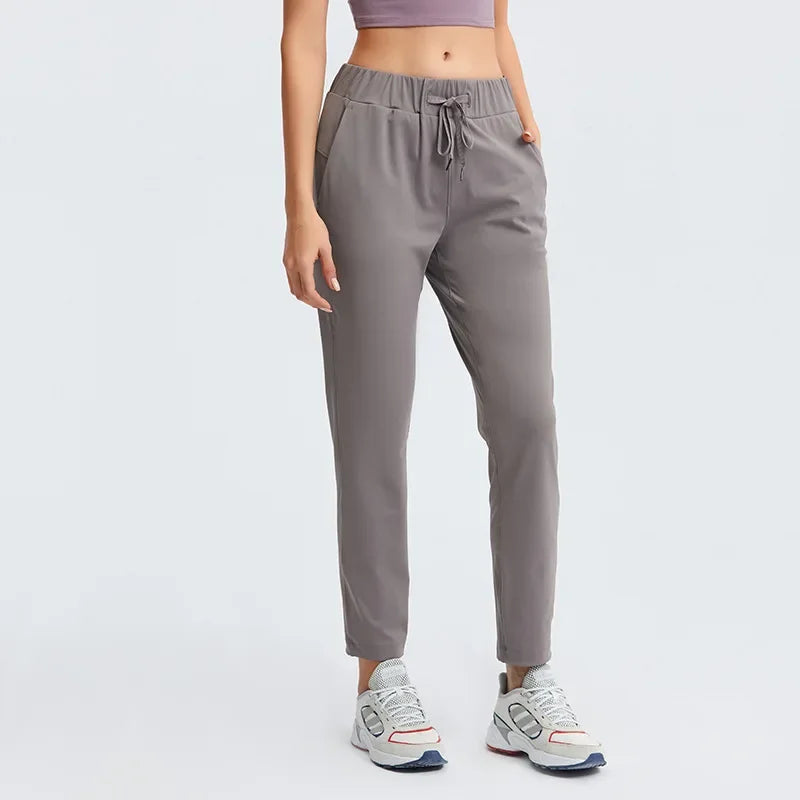 CD | Elegant pantaloni casual de toamnă stretch cu cordon pentru femei