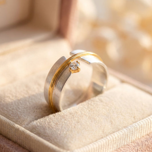Minimalist Crystal Statement Ring