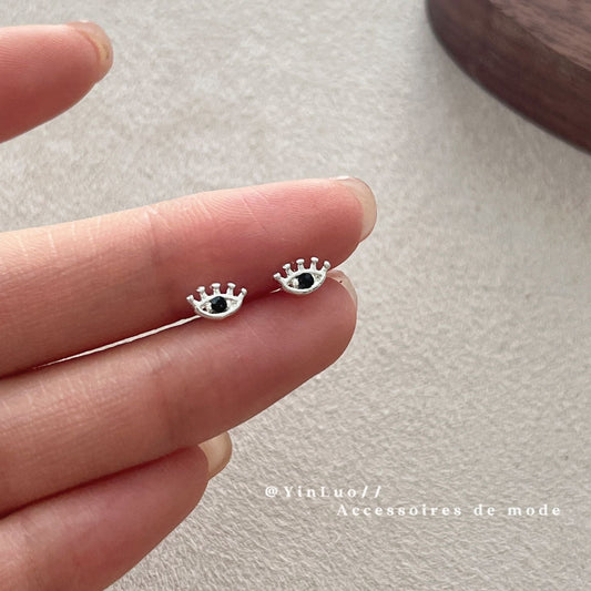 Minimalist Evil Eye Earrings