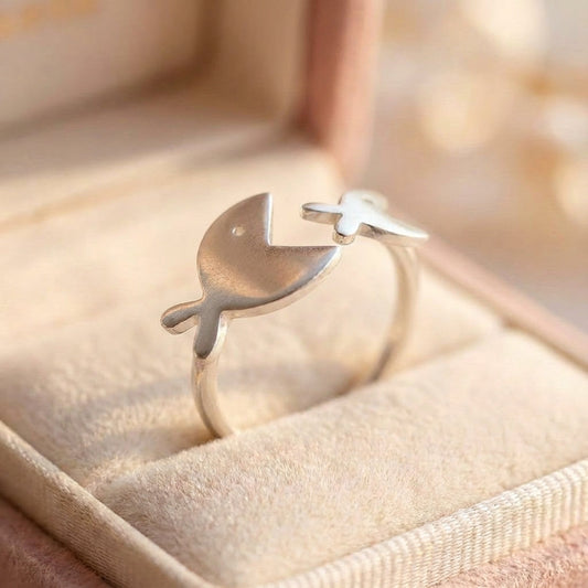 Minimalist Fish Open Ring