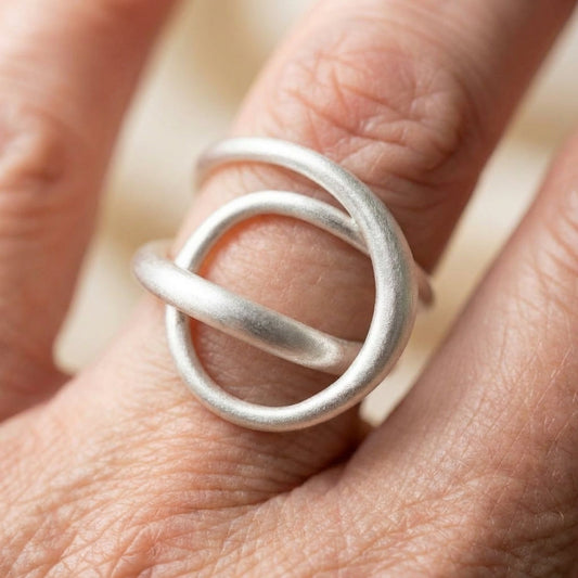 Minimalist Silver Cross Ring