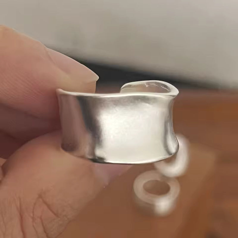 Minimalist Silver Cuff Ring