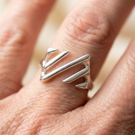 Minimalist Silver Statement Ring