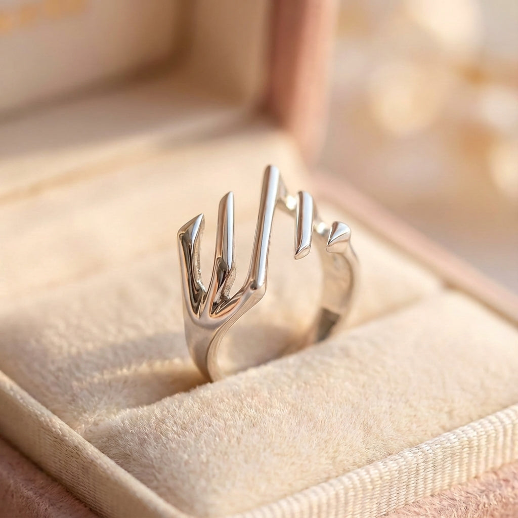 Minimalist Silver Statement Ring