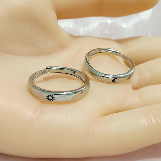 Minimalist Sun Moon Ring