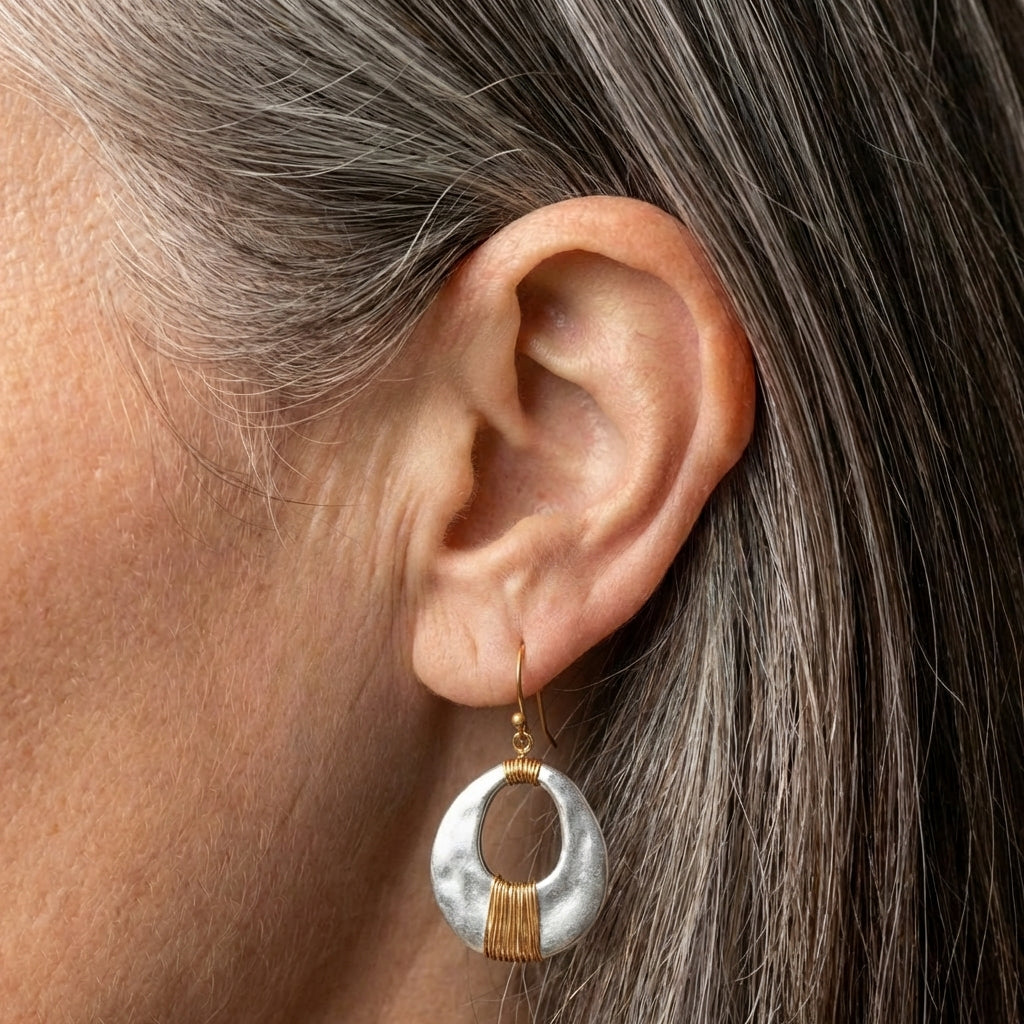 Minimalist White Copper Earrings