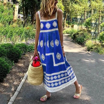 CD | Rochie boho maxi fără mâneci