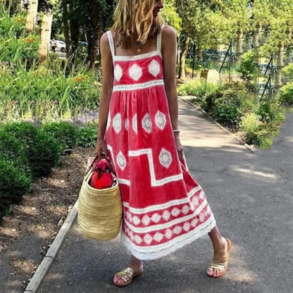 CD | Rochie boho maxi fără mâneci