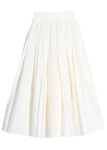 Modern White Patchwork Lace Summer a Line Skirts