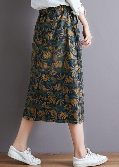 Modern Elastic Waist Pockets Cotton Skirt Tutorials Art Skirt Fall