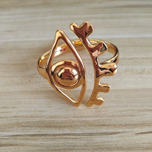 Modern Abstract Gold Ring