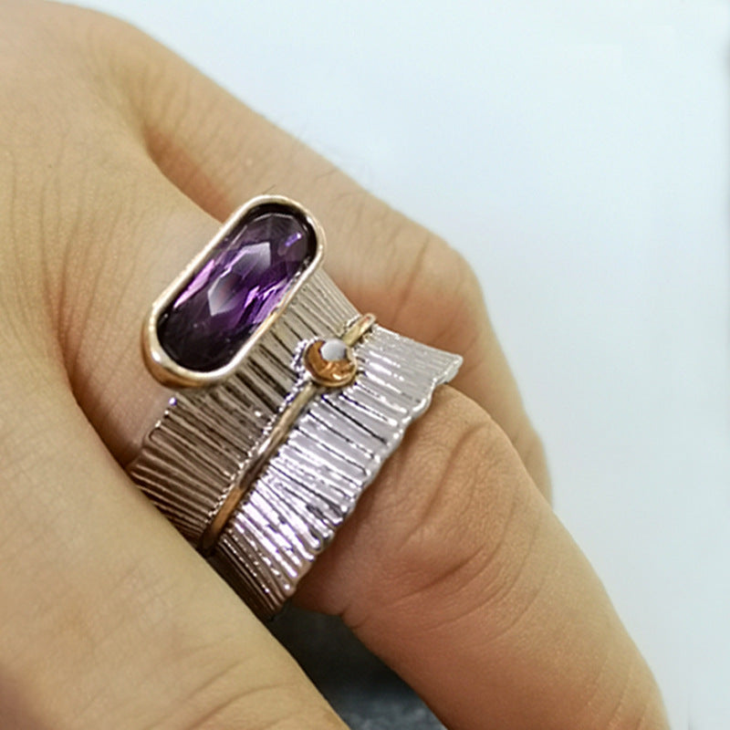 Modern Amethyst Ring
