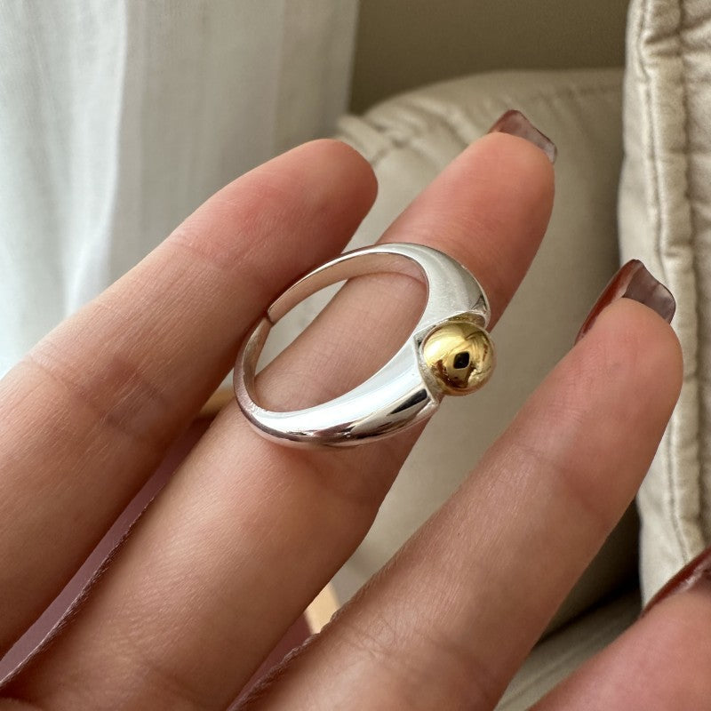Modern Gold Ball Ring