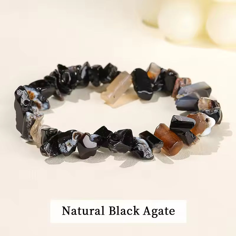 Natural Black Agate Bracelet