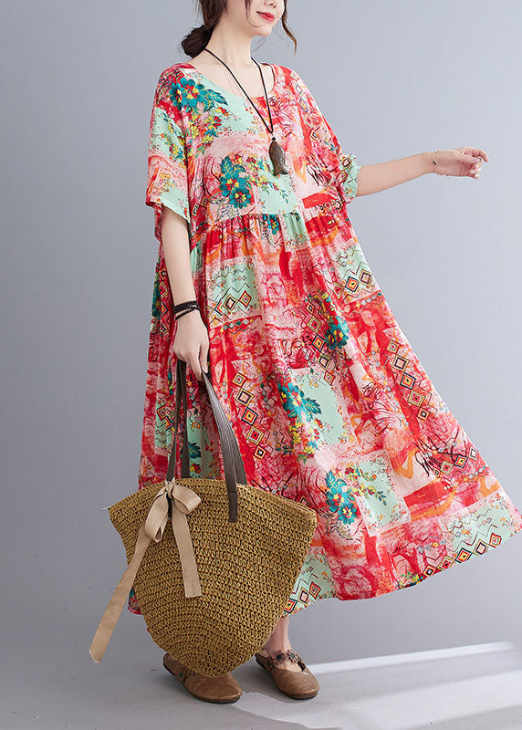 Neck Loose Summer Dress for