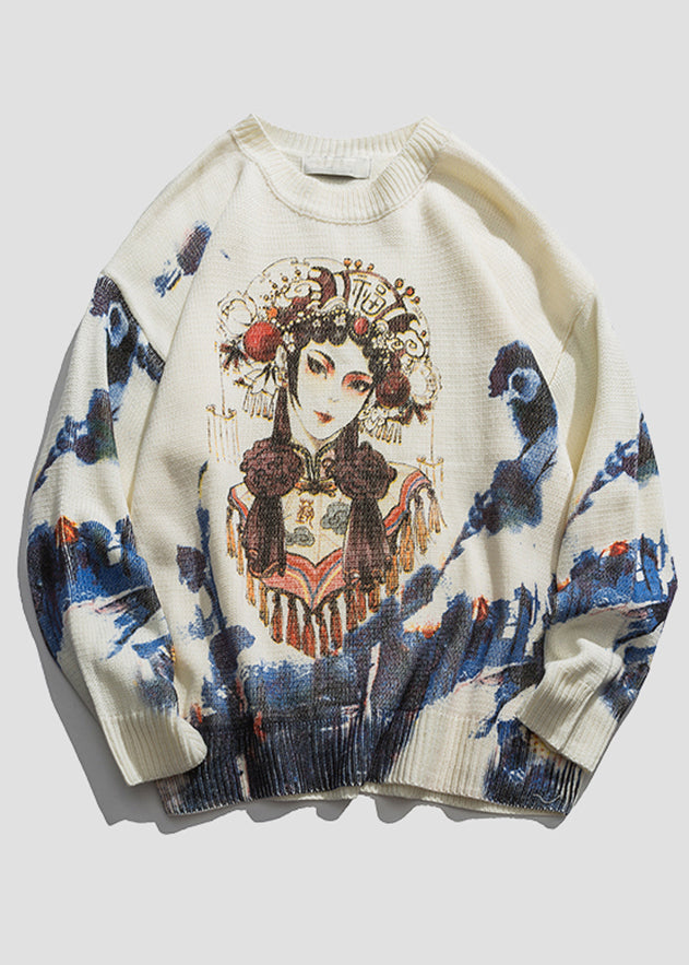 New Coffee Print Cozy Knit Sweaters Spring