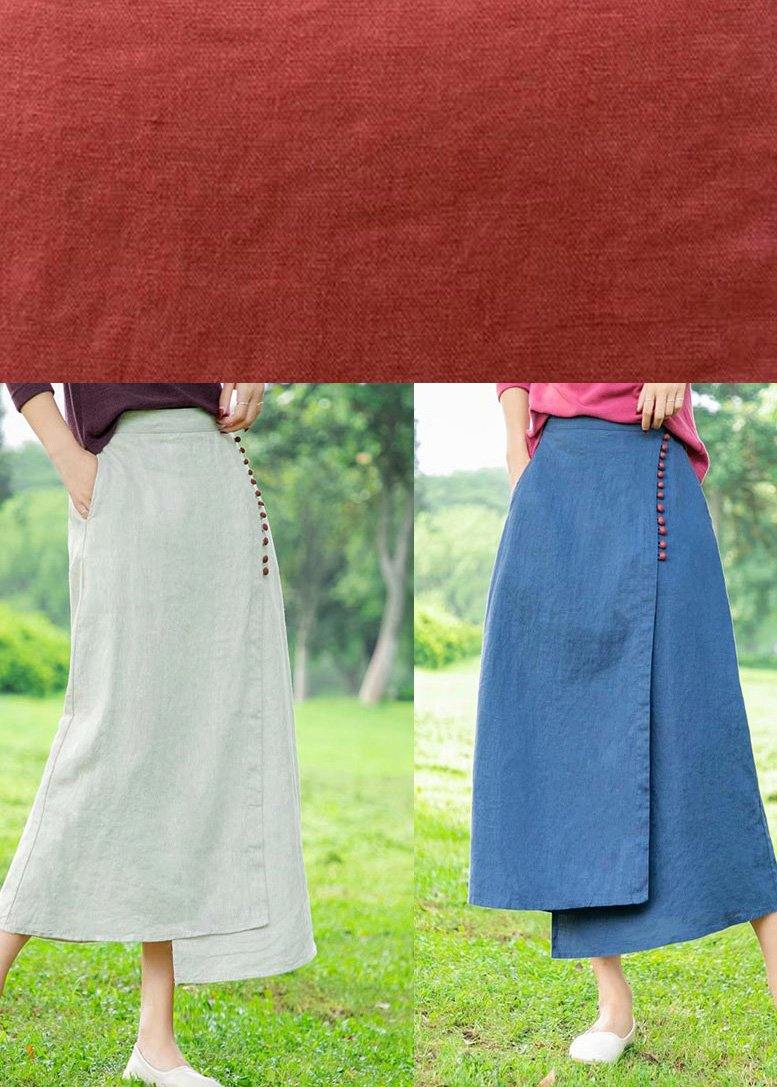New Retro Blue Irregular Skirt