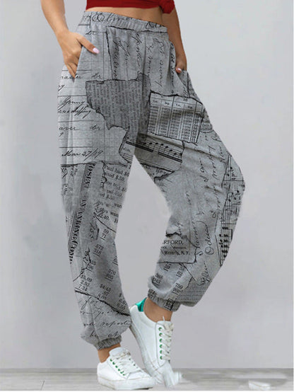 CD | Pantaloni eleganți și eleganți cu imprimeu streetwear