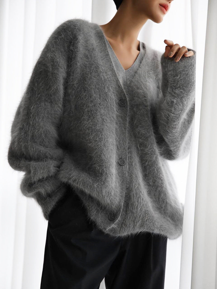 CD | Cardigan elegant cu buton liber