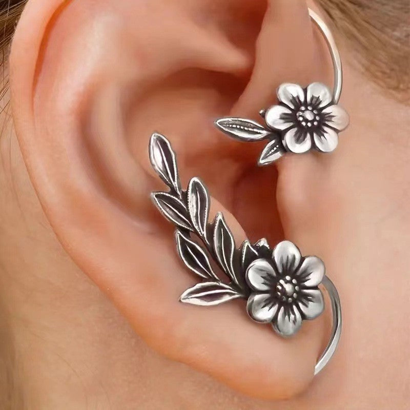 Elegant Floral Leaf Cascade Earrings