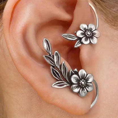 Elegant Floral Leaf Cascade Earrings
