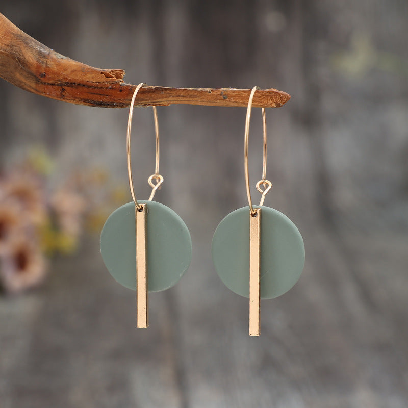 Vintage Obsidian Beam Earrings