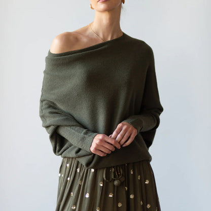 CD | Pulover casual cu decolteu rotund