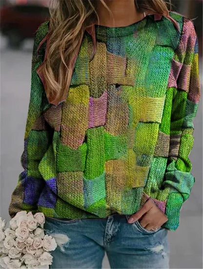 CD | Pulover patchwork structurat