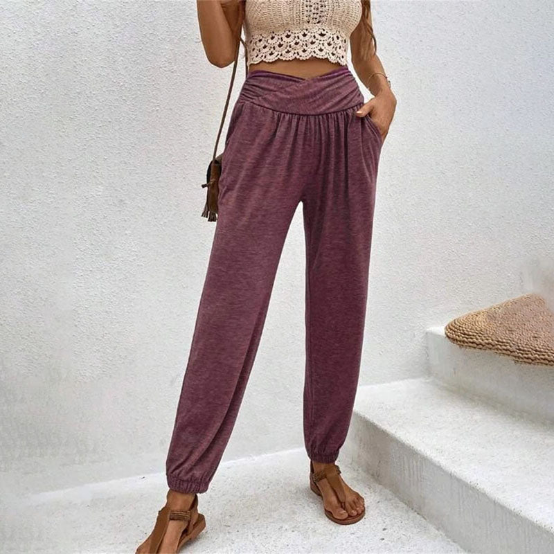 CD | Pantaloni drepți casual obișnuiți pentru femei