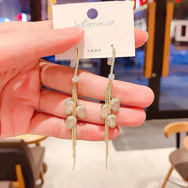 Crystal Flower Earrings