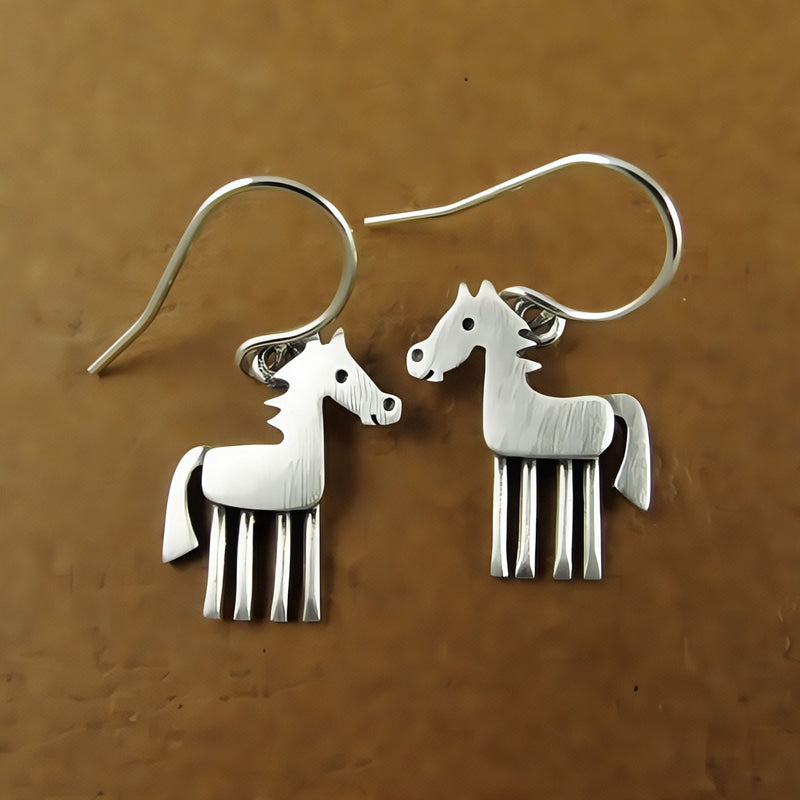 Elegant Gallop Silver Earrings
