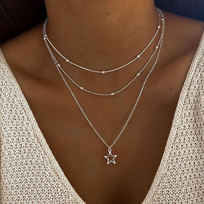 Elegant Starlight Layered Necklace