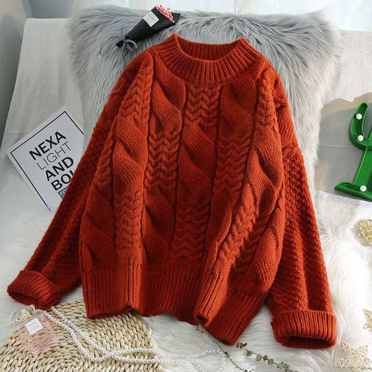 CD ®| Pulover casual cu partea de sus liberă