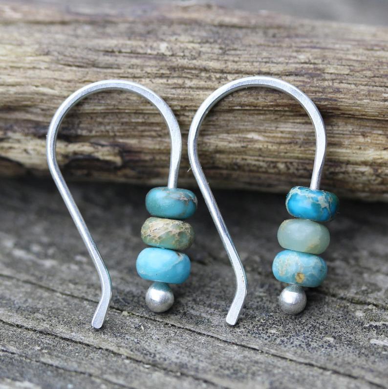 Elegant Turquoise Harmony Drop Earrings
