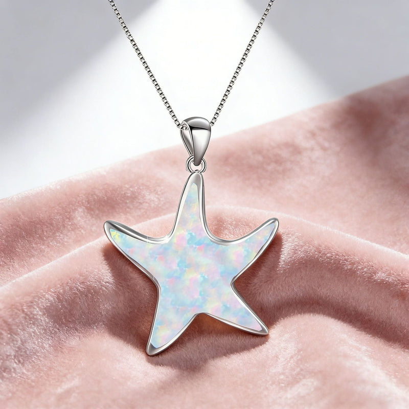 Opal Starfish Necklace
