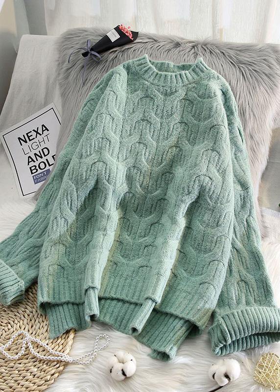 Oversized Spring Beige Knit Tops Oversized Low High Design Clothes